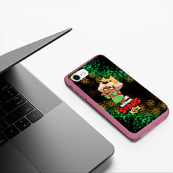 Чехол iPhone 7/8 матовый BRAWL STARS NITA, цвет: 3D-малиновый — фото 2