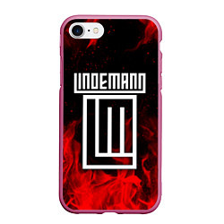 Чехол iPhone 7/8 матовый LINDEMANN FIRE, цвет: 3D-малиновый