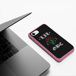 Чехол iPhone 7/8 матовый Peep Rose, цвет: 3D-малиновый — фото 2