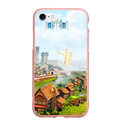 Чехол iPhone 7/8 матовый ГЕРОИ МЕЧА И МАГИИ, цвет: 3D-светло-розовый