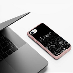 Чехол iPhone 7/8 матовый LIL PEEP, цвет: 3D-светло-розовый — фото 2