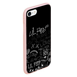 Чехол iPhone 7/8 матовый LIL PEEP, цвет: 3D-светло-розовый — фото 2