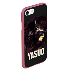 Чехол iPhone 7/8 матовый Yasuo, цвет: 3D-малиновый — фото 2