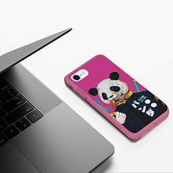 Чехол iPhone 7/8 матовый Off-White for Panda, цвет: 3D-малиновый — фото 2