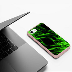 Чехол iPhone 7/8 матовый TOXIC FLAME, цвет: 3D-светло-розовый — фото 2