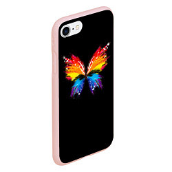 Чехол iPhone 7/8 матовый Бабочка, цвет: 3D-светло-розовый — фото 2