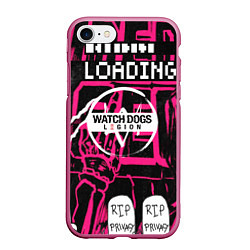 Чехол iPhone 7/8 матовый WATCH DOGS:LEGION, цвет: 3D-малиновый