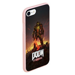 Чехол iPhone 7/8 матовый DOOM ETERNAL, цвет: 3D-светло-розовый — фото 2