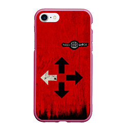Чехол iPhone 7/8 матовый THREE DAYS GRACE RED, цвет: 3D-малиновый