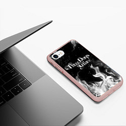 Чехол iPhone 7/8 матовый Three Days Grace, цвет: 3D-светло-розовый — фото 2