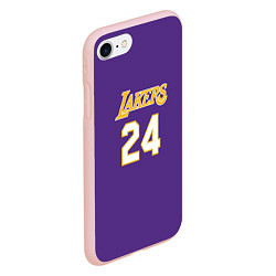 Чехол iPhone 7/8 матовый Los Angeles Lakers Kobe Brya, цвет: 3D-светло-розовый — фото 2