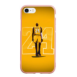 Чехол iPhone 7/8 матовый Kobe Bryant, цвет: 3D-светло-розовый