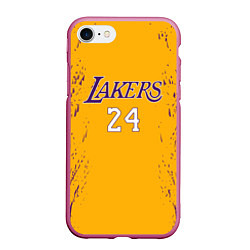 Чехол iPhone 7/8 матовый Kobe Bryant, цвет: 3D-малиновый