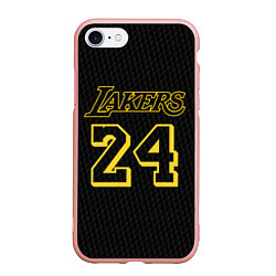 Чехол iPhone 7/8 матовый Kobe Bryant, цвет: 3D-светло-розовый