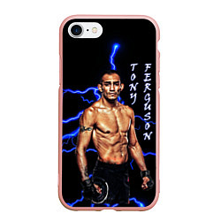 Чехол iPhone 7/8 матовый TONY FERGUSON, цвет: 3D-светло-розовый