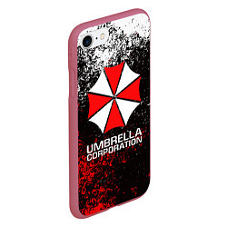 Чехол iPhone 7/8 матовый UMBRELLA CORP, цвет: 3D-малиновый — фото 2