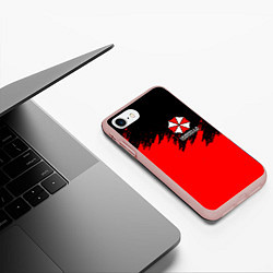 Чехол iPhone 7/8 матовый UMBRELLA CORP, цвет: 3D-светло-розовый — фото 2