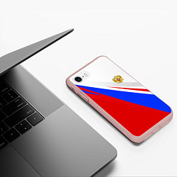 Чехол iPhone 7/8 матовый Россия, цвет: 3D-светло-розовый — фото 2