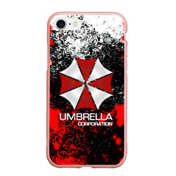 Чехол iPhone 7/8 матовый UMBRELLA CORP, цвет: 3D-светло-розовый