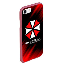 Чехол iPhone 7/8 матовый Umbrella Corporation, цвет: 3D-малиновый — фото 2