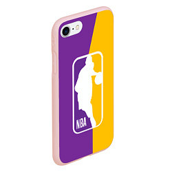 Чехол iPhone 7/8 матовый NBA Kobe Bryant, цвет: 3D-светло-розовый — фото 2