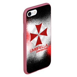 Чехол iPhone 7/8 матовый UMBRELLA CORP, цвет: 3D-малиновый — фото 2