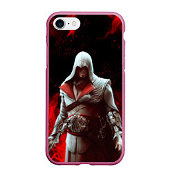 Чехол iPhone 7/8 матовый ASSASSINS CREED, цвет: 3D-малиновый