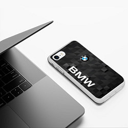 Чехол iPhone 7/8 матовый BMW, цвет: 3D-белый — фото 2