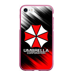 Чехол iPhone 7/8 матовый UMBRELLA CORP, цвет: 3D-малиновый