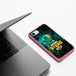 Чехол iPhone 7/8 матовый Brawl Stars, цвет: 3D-малиновый — фото 2