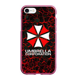 Чехол iPhone 7/8 матовый UMBRELLA CORPORATION, цвет: 3D-малиновый