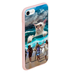 Чехол iPhone 7/8 матовый Морской Кошак, цвет: 3D-светло-розовый — фото 2