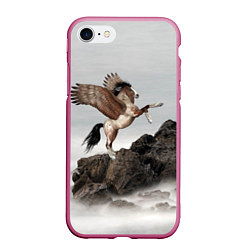 Чехол iPhone 7/8 матовый Sea Fog Horse, цвет: 3D-малиновый