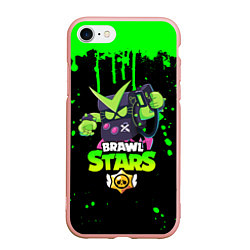 Чехол iPhone 7/8 матовый BRAWL STARS VIRUS 8-BIT, цвет: 3D-светло-розовый