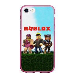 Чехол iPhone 7/8 матовый ROBLOX, цвет: 3D-малиновый