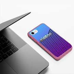 Чехол iPhone 7/8 матовый Roblox Gradient Pattern, цвет: 3D-малиновый — фото 2