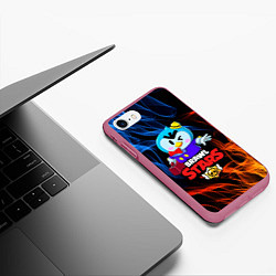 Чехол iPhone 7/8 матовый BRAWL STARS MRP, цвет: 3D-малиновый — фото 2