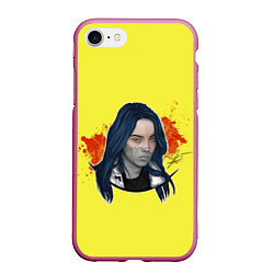 Чехол iPhone 7/8 матовый Billie Yellow and Red, цвет: 3D-малиновый