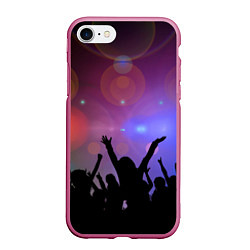 Чехол iPhone 7/8 матовый Пати, цвет: 3D-малиновый