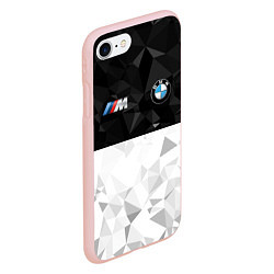 Чехол iPhone 7/8 матовый BMW M SPORT, цвет: 3D-светло-розовый — фото 2