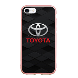 Чехол iPhone 7/8 матовый TOYOTA, цвет: 3D-светло-розовый