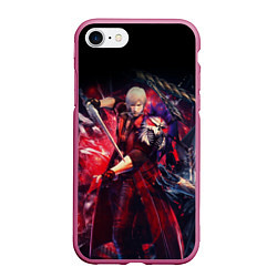 Чехол iPhone 7/8 матовый DEVIL MAY CRY DMC, цвет: 3D-малиновый