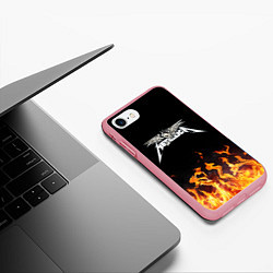 Чехол iPhone 7/8 матовый Metallica, цвет: 3D-баблгам — фото 2