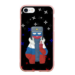 Чехол iPhone 7/8 матовый CountryHumans, цвет: 3D-светло-розовый