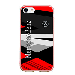 Чехол iPhone 7/8 матовый Mercedes-Benz, цвет: 3D-светло-розовый