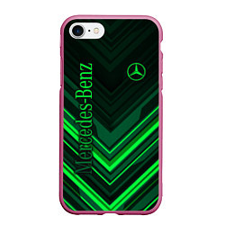 Чехол iPhone 7/8 матовый Mercedes-Benz, цвет: 3D-малиновый