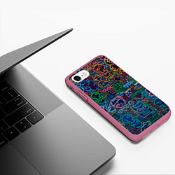 Чехол iPhone 7/8 матовый Арт, цвет: 3D-малиновый — фото 2