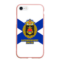 Чехол iPhone 7/8 матовый Балтийский флот ВМФ РФ, цвет: 3D-светло-розовый