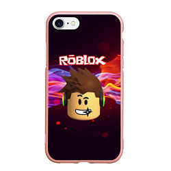 Чехол iPhone 7/8 матовый ROBLOX, цвет: 3D-светло-розовый