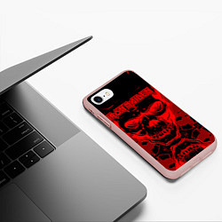 Чехол iPhone 7/8 матовый Iron Maiden, цвет: 3D-светло-розовый — фото 2